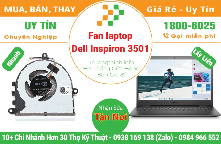 Thay Fan Quạt Laptop Dell Inspiron 3501