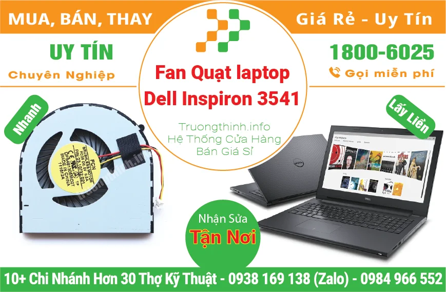 Thay Fan Quạt Laptop Dell Inspiron 3541