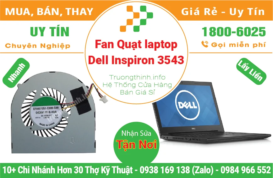Fan Quạt Laptop Dell Inspiron 3543