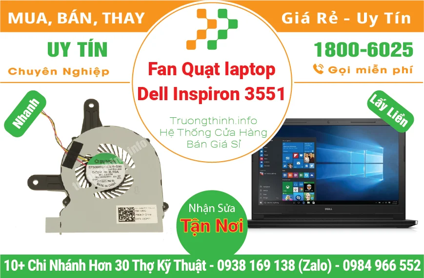 Fan Quạt Laptop Dell Inspiron 3551