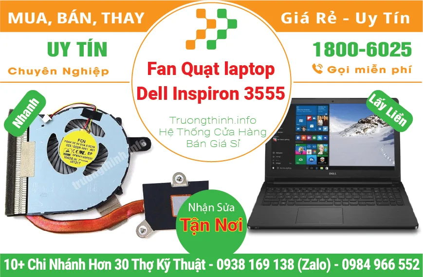 Thay Fan Quạt Laptop Dell Inspiron 3555