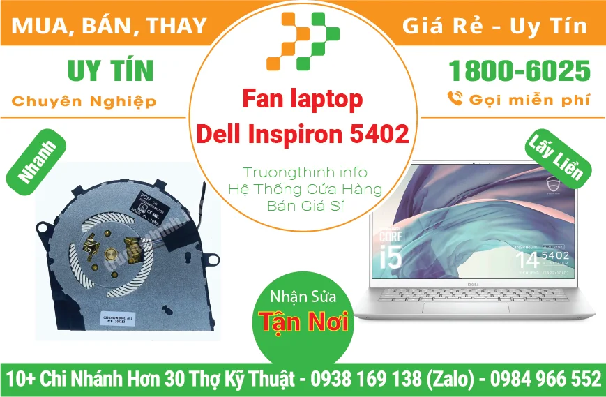 Thay Fan Quạt Laptop Dell Inspiron 5402