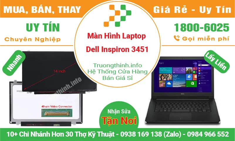 Màn Hình Laptop Dell Inspiron 3451 cảm ứng