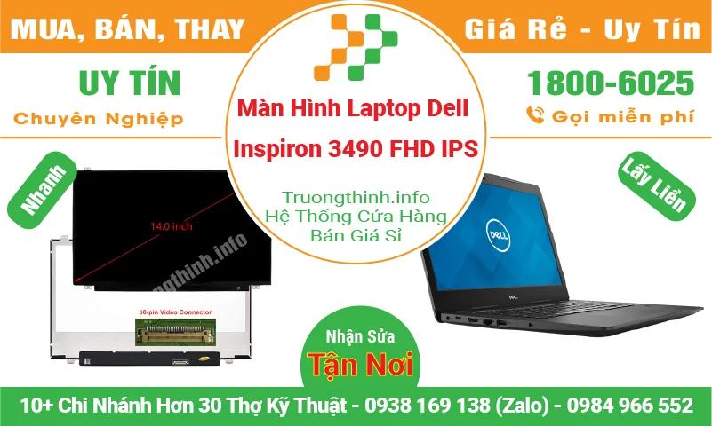 Màn Hình Laptop Dell Inspiron 3490 FHD IPS