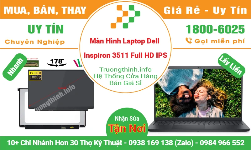 Màn Hình Laptop Dell Inspiron 3511 Full HD IPS