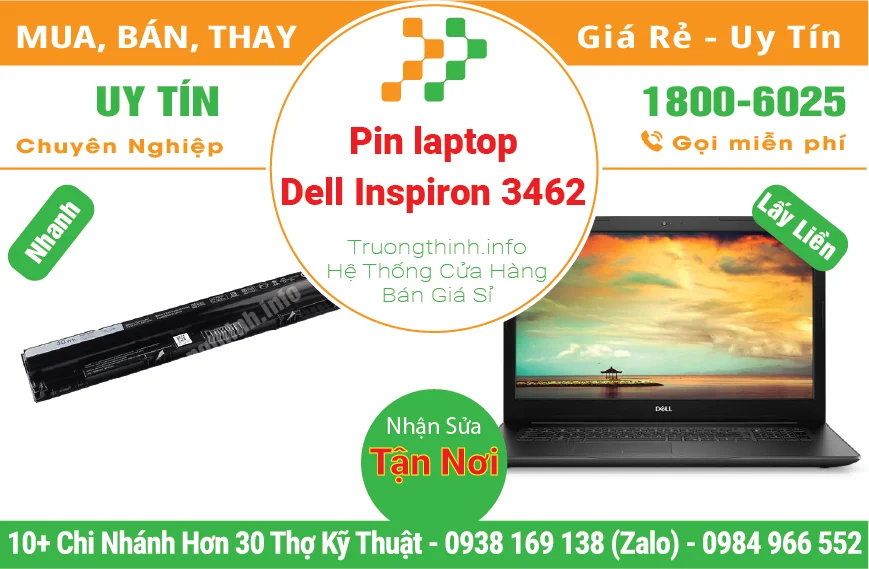 Thay Pin Laptop Dell Inspiron 3462