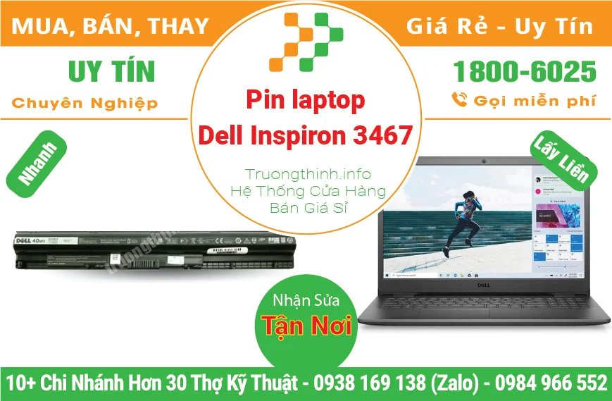 Thay Pin Laptop Dell Inspiron 3467