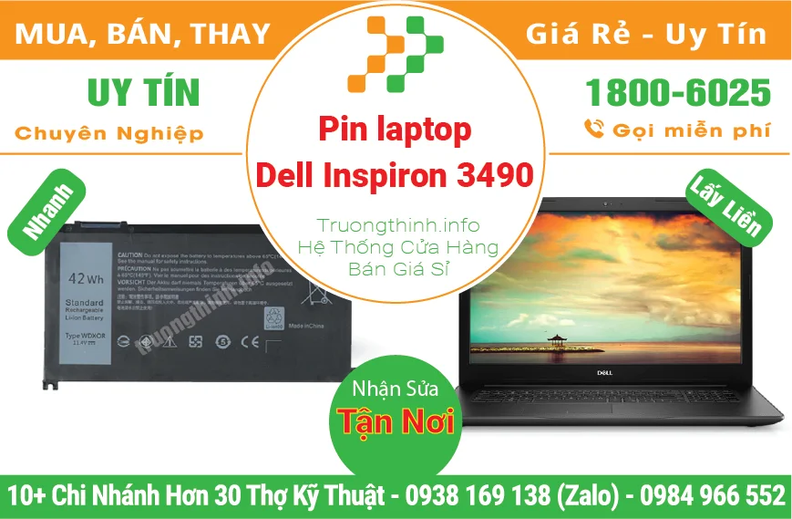 Pin Laptop Dell Inspiron 3490