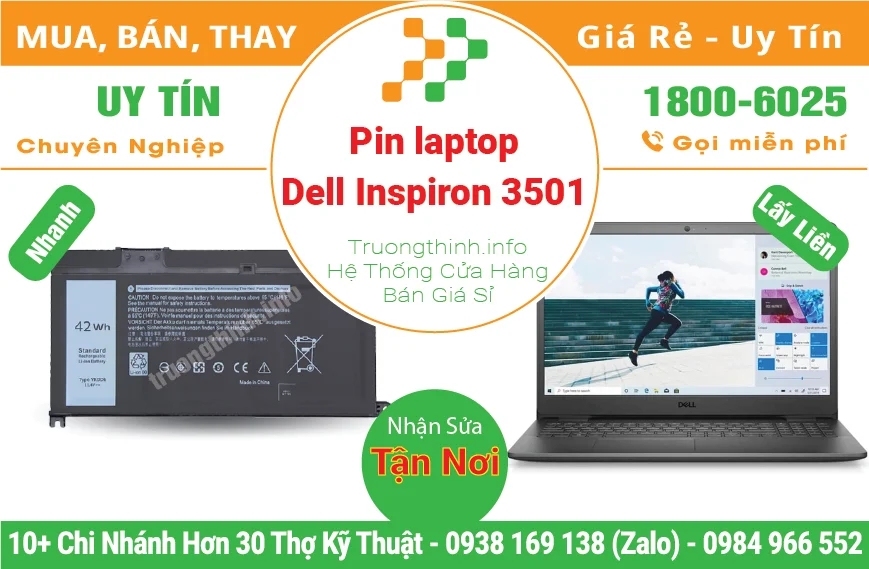 Pin Laptop Dell Inspiron 3501