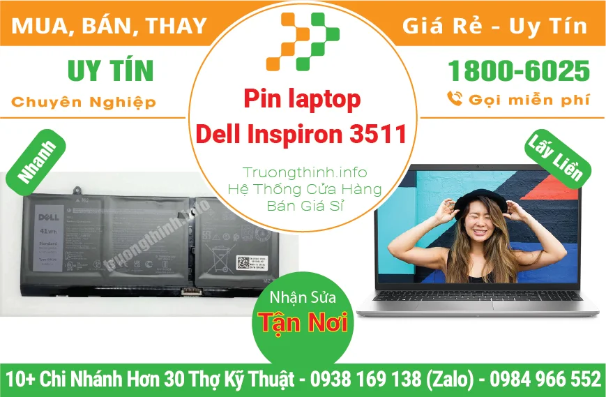 Pin Laptop Dell Inspiron 3511