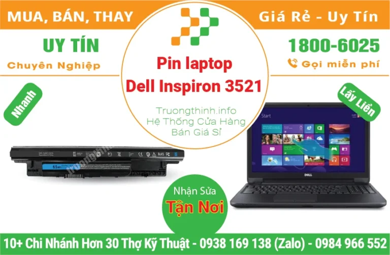 Pin Laptop Dell Inspiron 3521