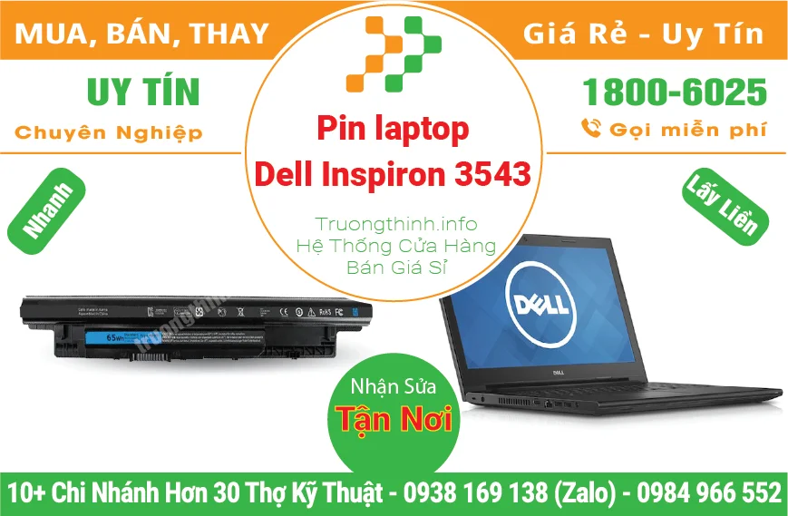 Pin Laptop Dell Inspiron 3543