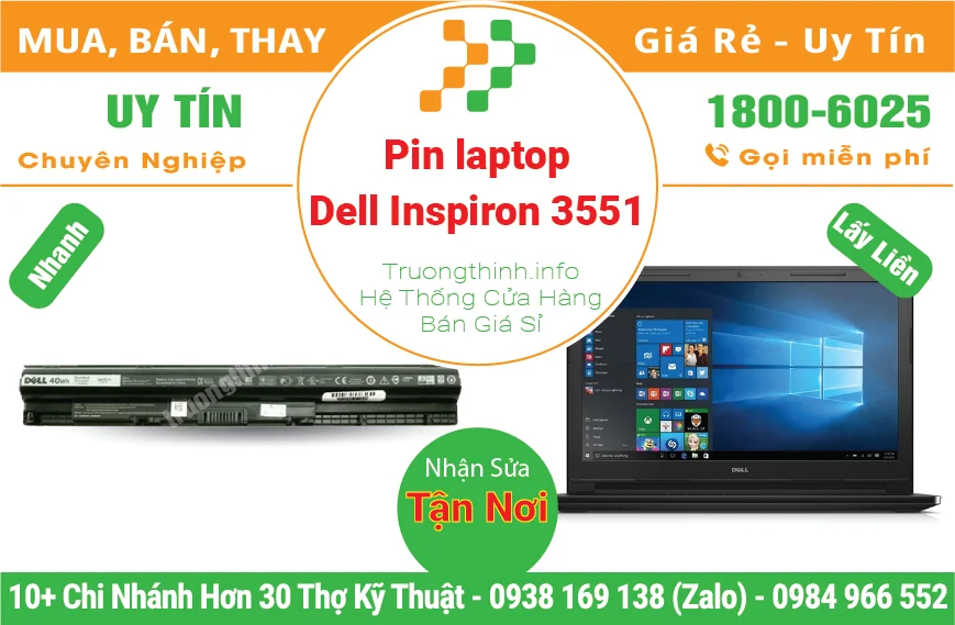 Pin Laptop Dell Inspiron 3551