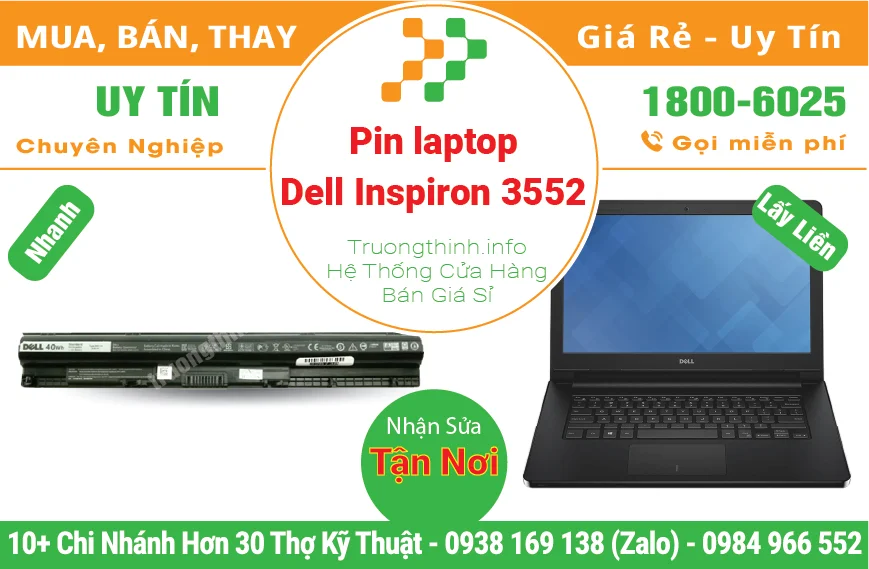 Pin Laptop Dell Inspiron 3552