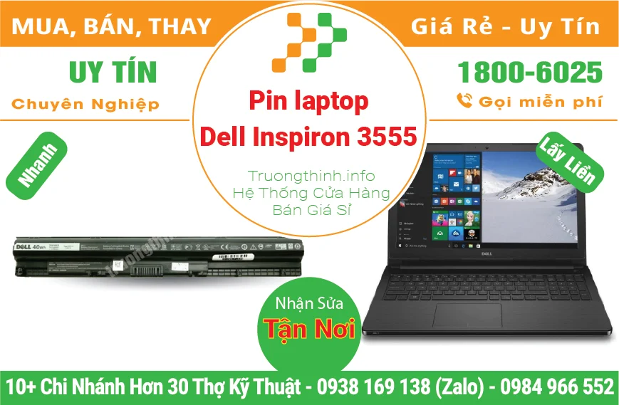 Pin Laptop Dell Inspiron 3555