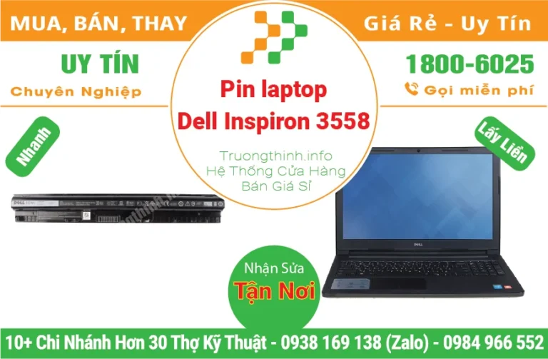 Pin Laptop Dell Inspiron 3558