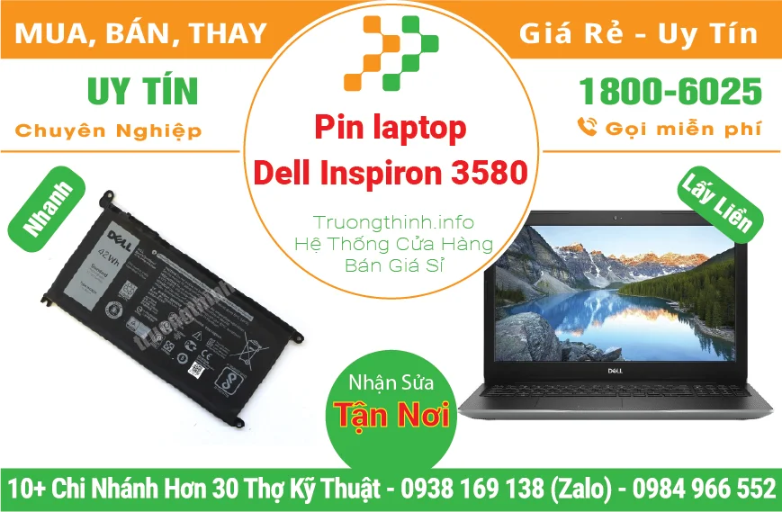 Thay Pin Laptop Dell Inspiron 3580