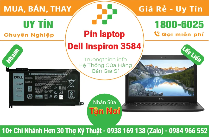 Thay Pin Laptop Dell Inspiron 3584