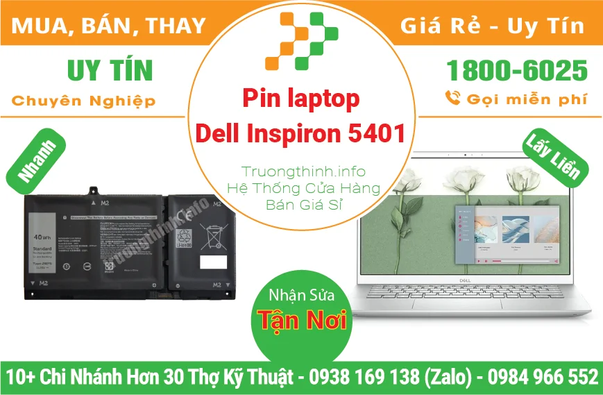 Thay Pin Laptop Dell Inspiron 5401