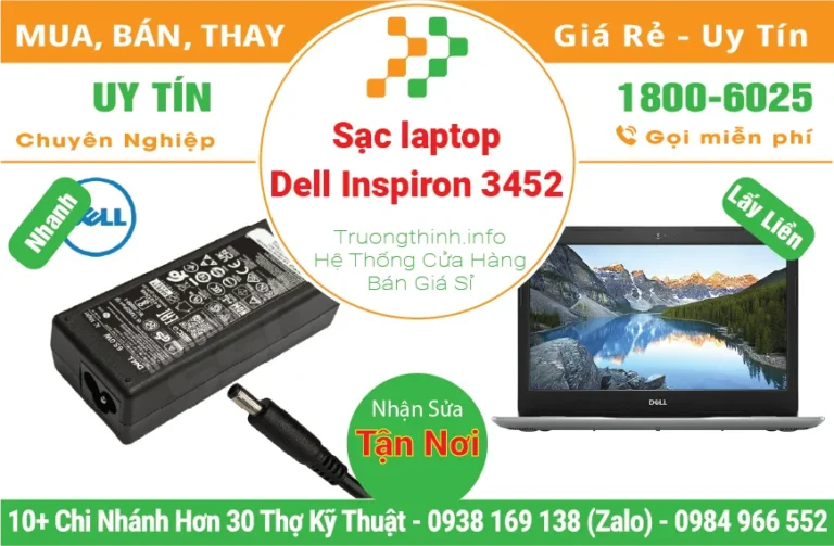 Thay Sạc Laptop Dell Inspiron 3452