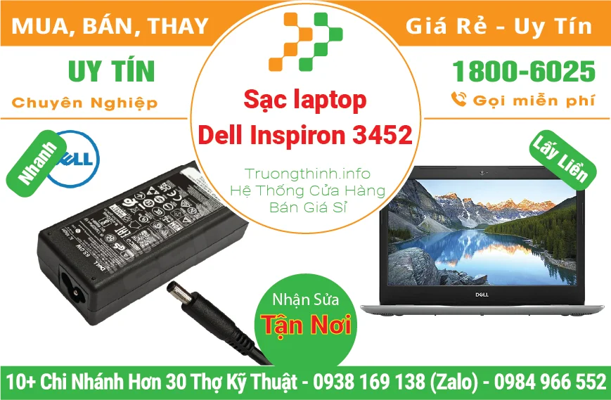 Thay Sạc Laptop Dell Inspiron 3452