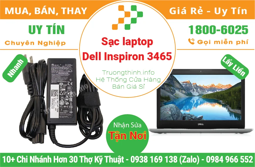 Thay Sạc Laptop Dell Inspiron 3465