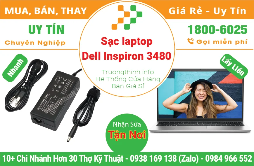 Thay Sạc Laptop Dell Inspiron 3480