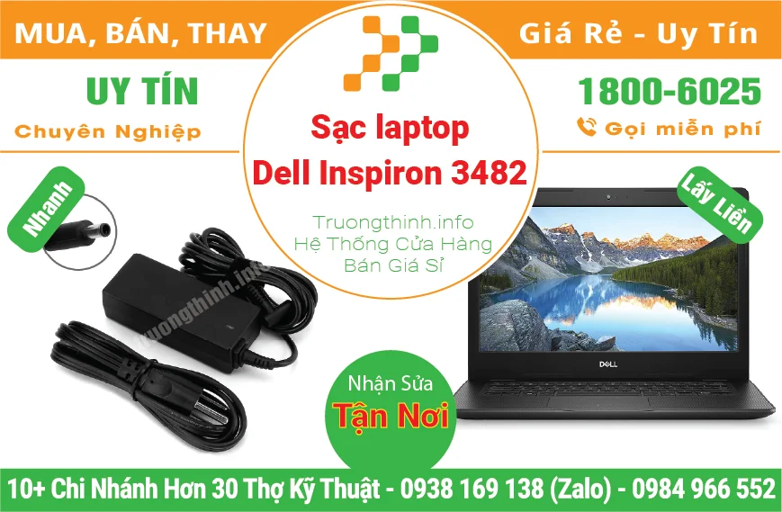 Thay Sạc Laptop Dell Inspiron 3482