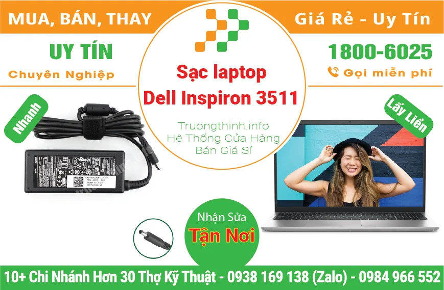 Thay Sạc Laptop Dell Inspiron 3511