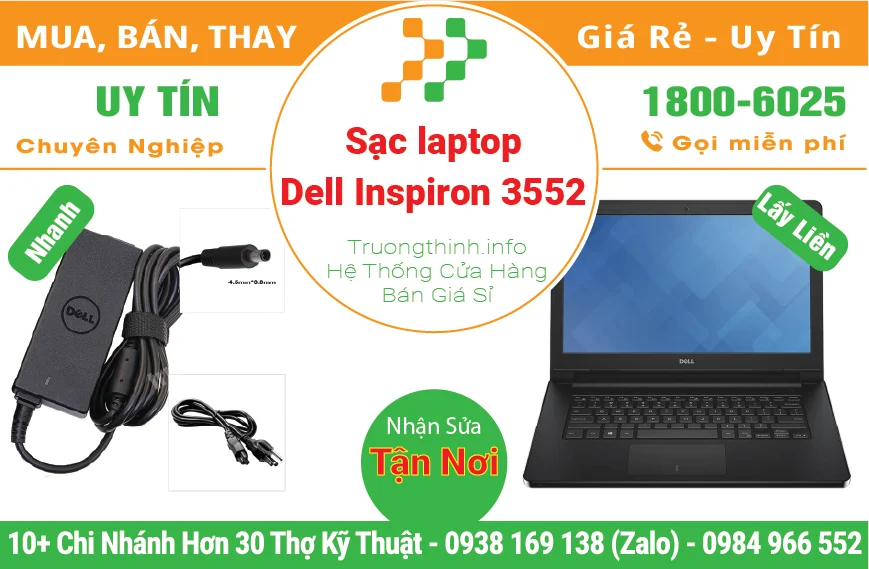 Thay Sạc Laptop Dell Inspiron 3552