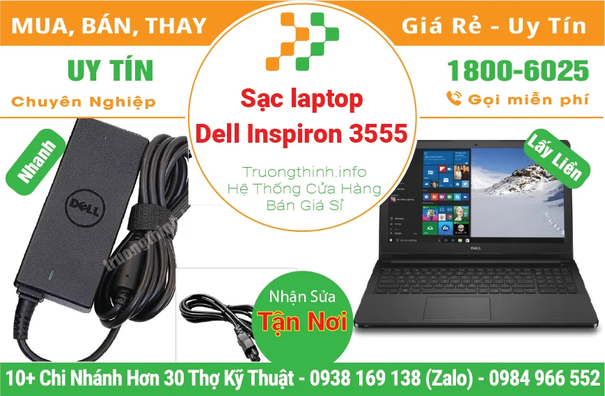 Thay Sạc Laptop Dell Inspiron 3555