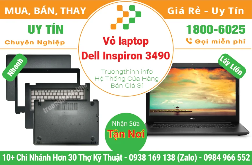 Thay Vỏ Laptop Dell Inspiron 3490