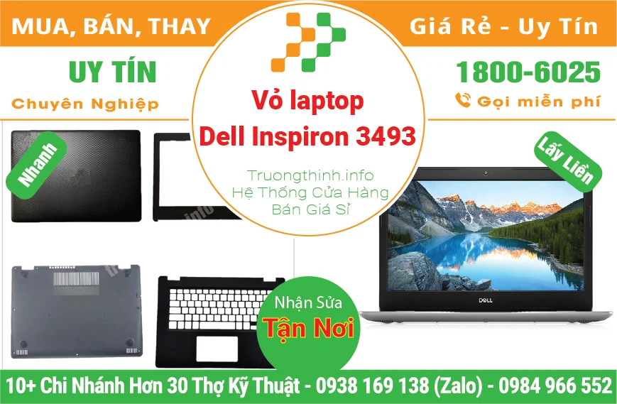 Thay Vỏ Laptop Dell Inspiron 3493