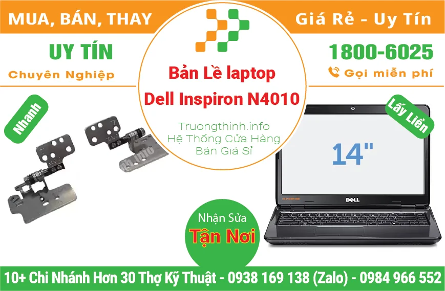 Thay Bản Lề Laptop Dell Inspiron 14R N4010