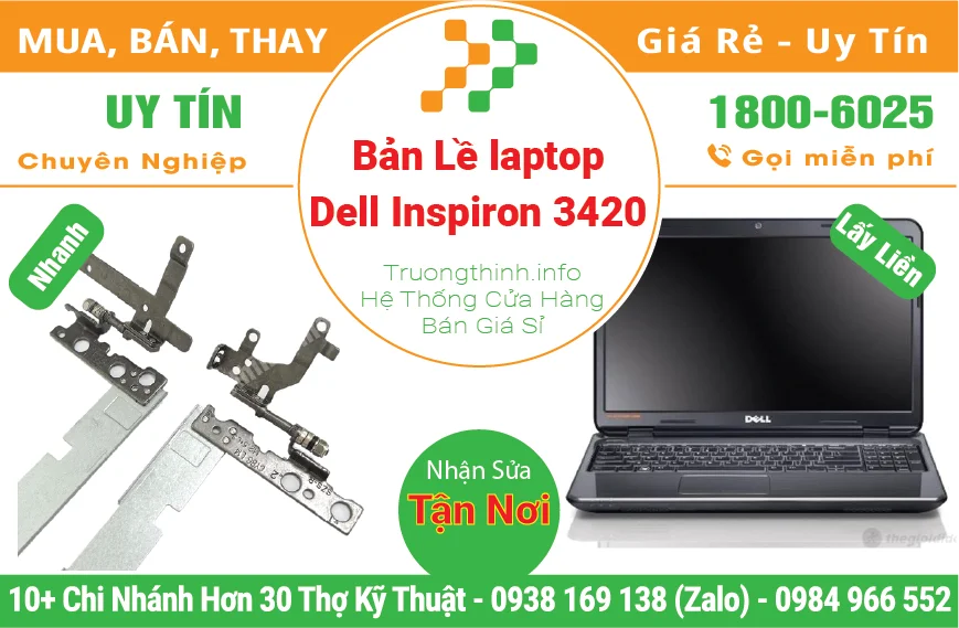 Thay Bản Lề Laptop Dell Inspiron 3420