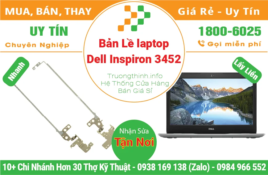 Thay Bản Lề Laptop Dell Inspiron 3452