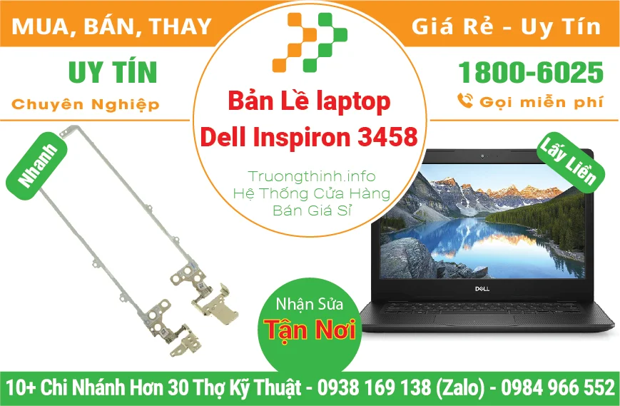 Thay Bản Lề Laptop Dell Inspiron 3458