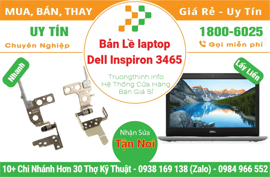 Thay Bản Lề Laptop Dell Inspiron 3465