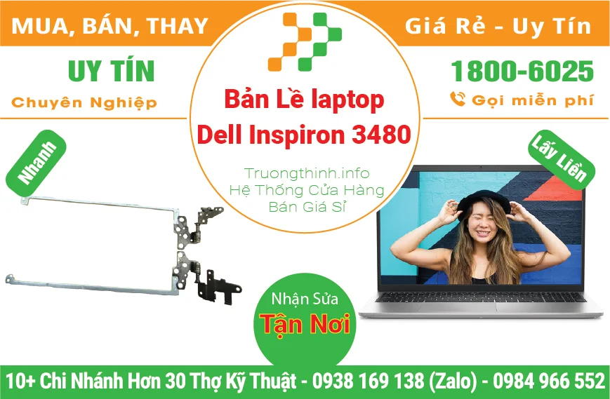 Thay Bản Lề Laptop Dell Inspiron 3480