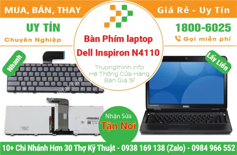Thay Bàn Phím Laptop Dell Inspiron 14R N4110