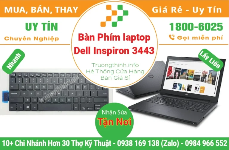 Thay Bàn Phím Laptop Dell Inspiron 3443