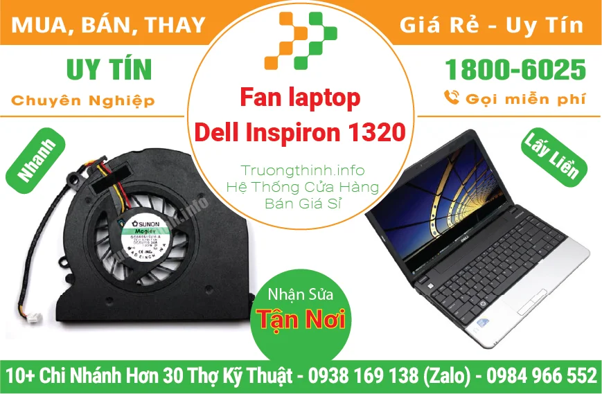 Thay Fan Quạt Laptop Dell Inspiron 1320