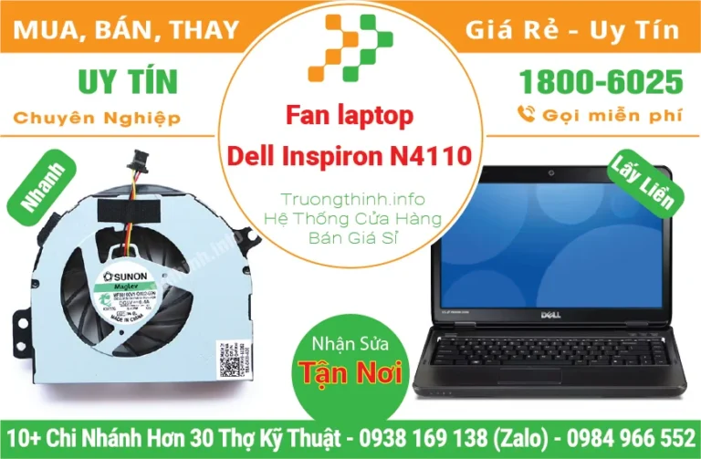 Thay Fan Quạt Laptop Dell Inspiron 14R N4110