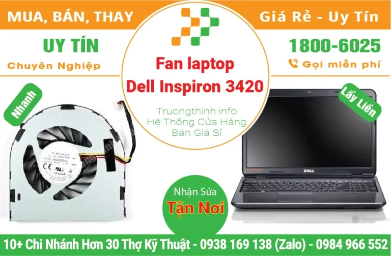 Thay Fan Quạt Laptop Dell Inspiron 3420