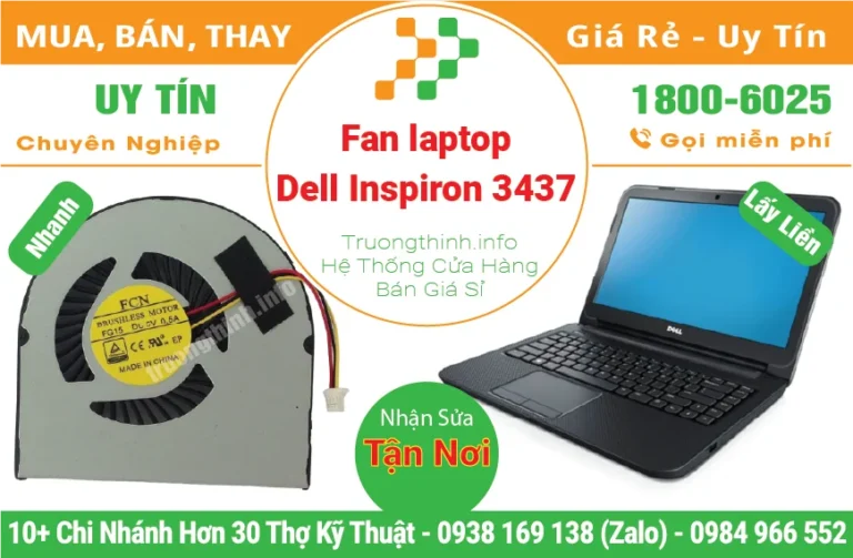 Thay Fan Quạt Laptop Dell Inspiron 3437