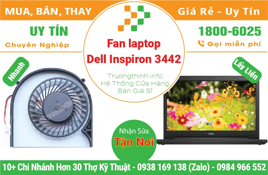 Thay Fan Quạt Laptop Dell Inspiron 3442