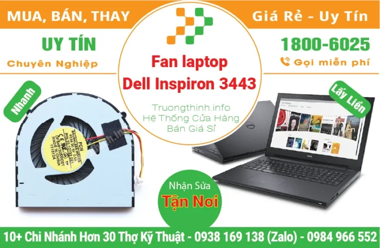 Thay Fan Quạt Laptop Dell Inspiron 3443