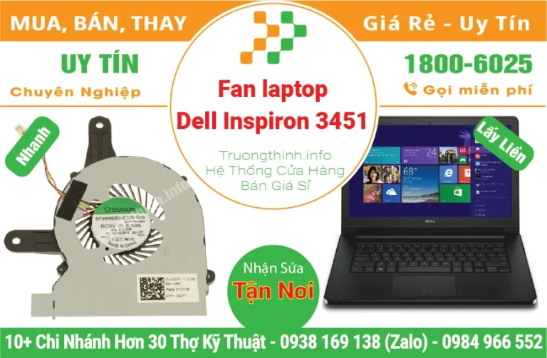 Thay Fan Quạt Laptop Dell Inspiron 3451
