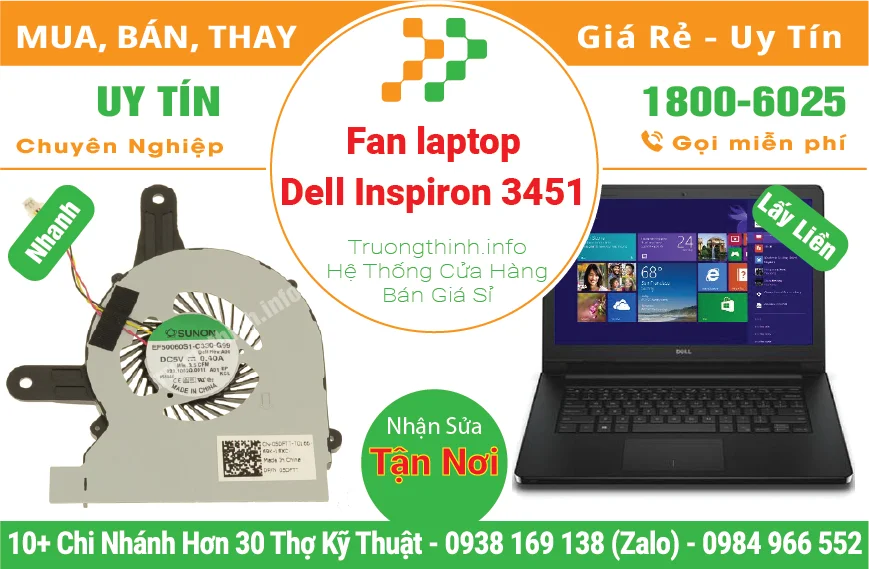 Fan Quạt Laptop Dell Inspiron 3451