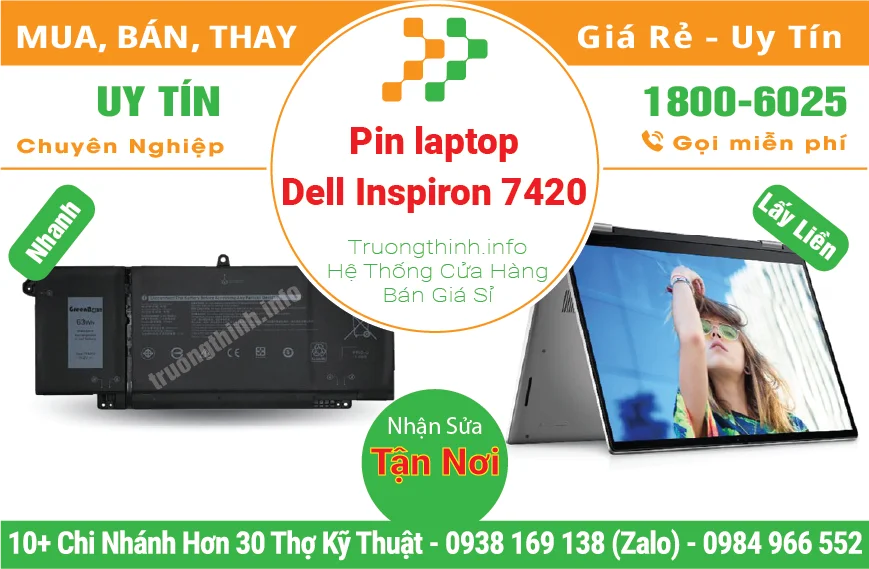 Thay Pin Laptop Dell Inspiron 14R 7420